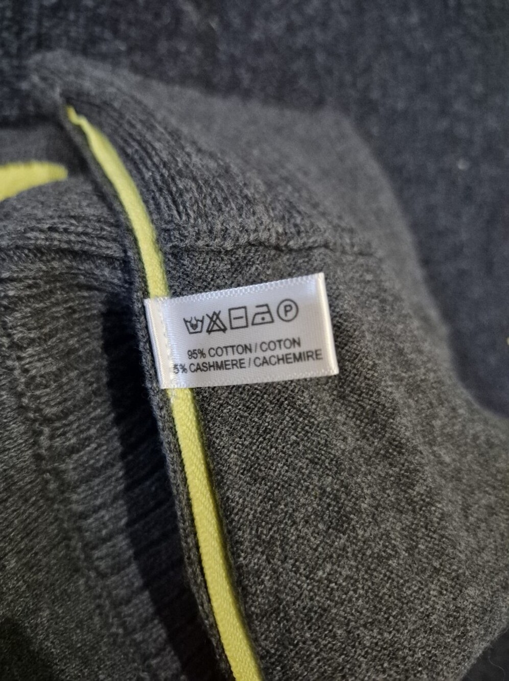 Lisa Todd XL Cashmere Blend All You Need Is Love Graphic Sweater Gray - Picture 6 of 8
